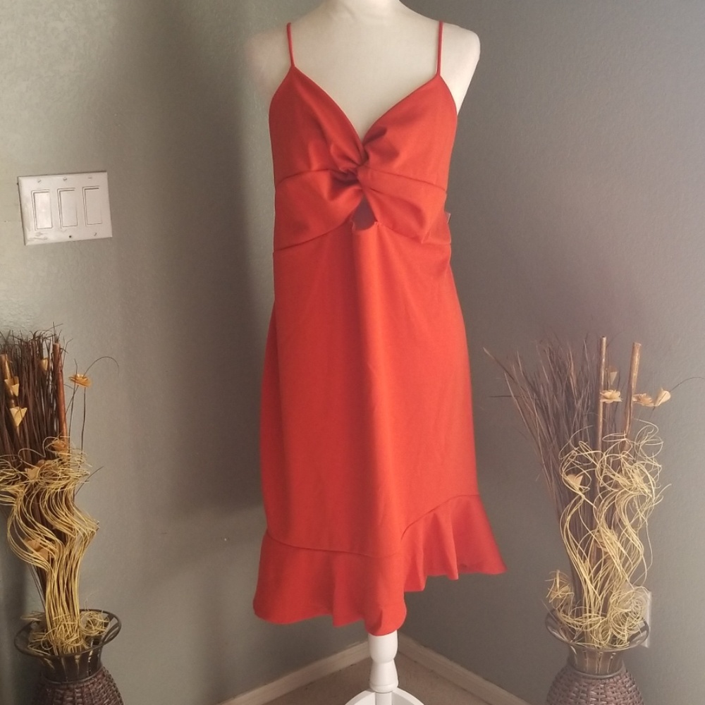 Sexy burnt orange sundress